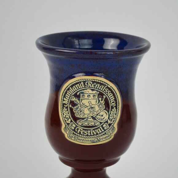Deneen Pottery Maryland Renaissance Festival Let Merriment Abound Goblet 1992 - Picture 2 of 8